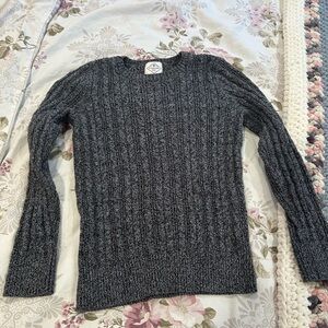 Women’s Gray Cable Knit Sweater/St John’s Bay size PM